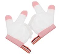 Thumb Sucking Guard, Stop Thumb Sucking Finger Guard, Kids Gloves to Stop Nail Biting, Baby Mesh Fabric Soft Glove with Wrist Band, No Scratch Kit for Kids (Pink, L)