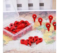 Thumb Tacks, Wooden Push Pins Multicolor 100 Pcs(K 40pcs)