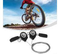 Thumb-Tap Style Aluminum Shifter Levers for Bicycles Designed for 3x6 or 3x7 Speed Derailleur Use on 22.2mm Handlebars for Mountain Urban and Bikes