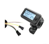 Thumb Throttle With LCD Speed Display For E-Bike And Scooter, Compatible With 24/36/48/60/72V Systems, 6/8 Pin Interface, Shows Speed, Voltage, Battery, And Mileage Data(8 Pin)