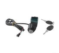 Thumb Throttle with Voltmeter Display for 12V 84V Electric Vehicles, Includes Key Lock System