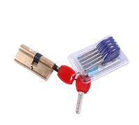 Thumb Turn Euro Cylinder Lock, Barrel Lock Door Cylinder AB Key Brass Offset Extended Core 65-105mm(85(32.5-52.5))