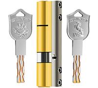 Thumb Turn Euro Door Barrel, PVC Door Cylinder Lock Core Full Copper C Class 36 Tooth Double Sided 8 Keys Multiple Sizes(70mm32.5add37.5)