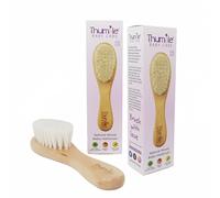 Thumble Baby Hair Brush (2 Pack) - Super Soft Goat Bristle Hairbrush for Newborns, Babies and Toddlers - Wooden Baby Brush - Newborn Hairbrush - Cradle Cap Brush - Natural and Plastic Free. (2pcs)