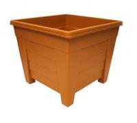Thumbs Up 27Cm Square Terracotta Colour Grosvenor Plastic Patio Planter