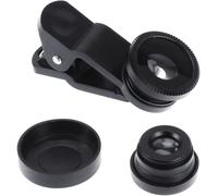 Thumbs Up 3-in-1 Lens Set with Wide Angle/Macro/Fish Eye Smartphone Lens - Black