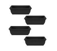 Thumbs Up 4 X Black Trough Plant Pot Plastic Winchester Garden Flower Patio Planter 46Cm