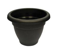 Thumbs Up Black Round Plant Pot Plastic Winchester Bell Garden Flower Patio Planter 30Cm