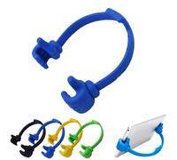 Thumbs up Cell Phone Holder, Adjustable Silicone Tablet Stand, Universal Cell Phone Holder for Desk, Portable Desktop OK Stands for Smart Phones, Gifts for Christmas (Blue)