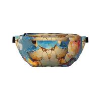 Thumbs Up Crab Adjustable Crossbody Waist Pack for Outdoor Sport and Travel â€“ Large Capacity Sling Bag