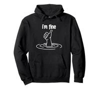 Thumbs Up Drowning But I'm Fine Not Okay I Feel Overwhelmed Pullover Hoodie