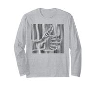 Thumbs UP Hand Optical Illusion Lines Fun Meme Long Sleeve T-Shirt