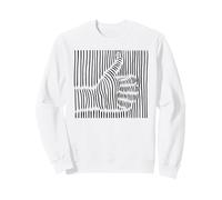THUMBS UP Hand Optical Illusion Lines Fun Meme Sweatshirt