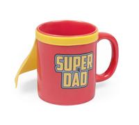 Thumbs Up Men's Super Dad with Cape Ceramic, 300ml in Red Thumbs Up Red 300ml