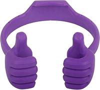 Thumbs Up Movie Watching Mobile Cell Phone Holder Lazy Bed Desktop Mount Stand,Universal Flexible Multi-angle Cute Desk Desktop Phone Holder for Home Office (Purple)