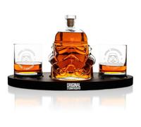 Original Stormtrooper Decanter Set with 2 x 3D Whiskey Glasses, for Whiskey Bourbon, Scotch & Gin, 750ml Decanter with Original Cork Seal, 300ml Glasses, Star Wars Gifts for Men & Women - Thumbs Up!