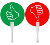Thumbs Up/Thumbs Down Paddles for Classroom Voting, Teacher Classroom Event Supplies and Auction Signs 24 Packs