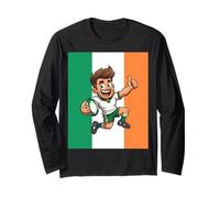 Thumbs-Up Victory Irish Rugby Spirit Long Sleeve T-Shirt