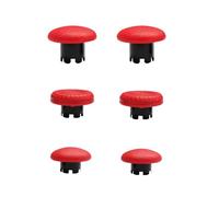 Thumbsticks for PS5 Edge Controller, Thumbsticks Paddles Replacement for PS5 Dualsense Controller, 6 in 1 Accessories Parts for PS5 Dualsense Edge Controller Analog Joystick Repair Kit (Red)