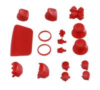 Thumbsticks Joystick with ABXY Bullet Buttons and D Pad for PS4 Controller, ABS High Strength, Scratch Resistance, for Game Controller Replacement Buttons (red)
