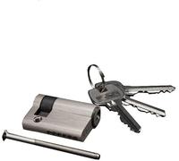 Thumbturn Door Cylinder, Door Handle End Thumb Turn Euro Cylinder Lock Bowler Hats Brass with Keys 45mm