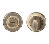 Thumbturn Lock and Release Handle Beveled Edge Concealed Fix Antique Brass