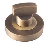 Thumbturn Lock and Release Handle Concealed Fix Round Rose Antique Brass