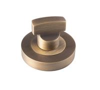 Loops Thumbturn Lock & Release Handle Concealed Fix Round Rose Antique Brass in Metallics Loops Metallics