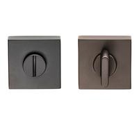 Thumbturn Lock And Release Handle Concealed Fix Square Rose Black Finish Loops Black One Size