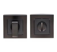 Loops Thumbturn Lock & Release Handle Concealed Fix Square Rose Matt Black Loops Black