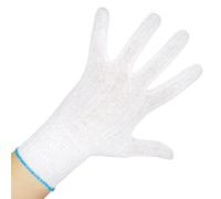 ThumbUP -Supersoft- Pack of 6 pairs of Gloves, 100% Cotton Yarn American Carded Type, Durable, Ambidextrous, Seamless, Elastic Cuff, Washable and Reusable, White, Size XL