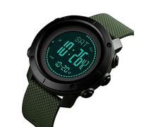 Thumby Practical Wristwatches Multi-Function High Pressure Compass Step Stopwatch Larm Clock Backlight Woman Electronic Decorative Watch BraceletA