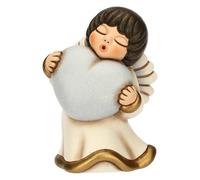 THUN - Angel with Blue Heart - Ceramic - Favor Collection - 5 x 5 x 7.3 cm