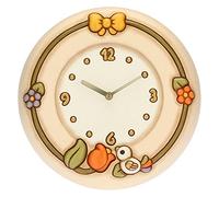 THUN - Country Wall Clock with Tulip and Bird - Living, Home Decor - Gift Idea - Country Line - Ceramic, Plastic Mechanism - Diameter 26 cm; Depth 4.5 cm
