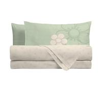 THUN - Green Bedding Set - Iconic Elegance Line - 100% Cotton - 1/2 P