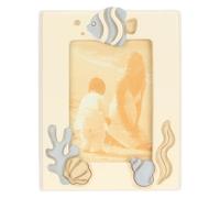 THUN, Hand-Decorated Ceramic Photo Frame, Medium Version, Sea to Love Line, 16 x 20.5 x 2 cm, Photo Size 12 x 18 cm