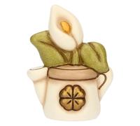 THUN - Mini Watering Can with Calla Lily - Ceramic - Favor Collection - 4.5 x 3.2 x 6 cm
