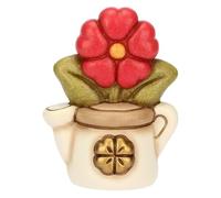 THUN - Mini Watering Can with Primrose - Ceramic - Favor Collection - 4.5 x 3.2 x 6 cm