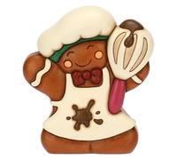 THUN - Pepi Chef Gingerbread Man in Ceramic, Medium - Thunland - 11.5 x 4.7 x 12.5 cm