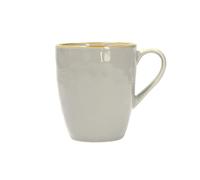 THUN Roses & Tulips-Set of 4 Pearl Grey Concert Mugs, Stoneware