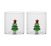 THUN - Set of 2 Glasses with Christmas Surprises Tree