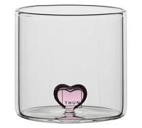 THUN - Set of 2 Shot Glasses with Heart - Glass - Favour Collection - Ø 6 cm - 6 cm h