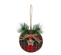 THUN - Set of 4 Christmas baubles in fabric - diameter 9 cm