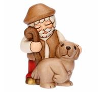 THUN - Shepherd with Dog - Ceramic - Classic Nativity Collection - 5.8 x 4.8 x 8 cm