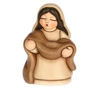 THUN, Vendor Beige Ceramic Fabrics, Classic Nativity Collection, Collectible Figurines, 5.4 x 4.3 x 8 cm