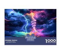 Thunder And Lightning Jigsaw Puzzles for Adults Interesting Puzzles 1000 Jigsaws Brain Challenge Home Decoration Gifts 38x26cm/1000pcs