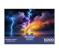 Thunder And Lightning Jigsaw Puzzles for Adults Interesting Puzzles 1000 Piece Brain Challenge Home Decoration Gifts 38x26cm/1000pcs
