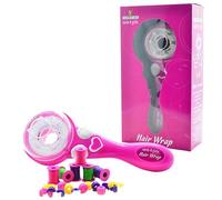 Thunder Bee Girls 4 Girls Hair Wrap, Hair Styling Tool with Colourful Threads and Beads, Pink, Ages 5+