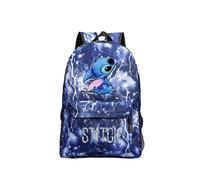(Thunder Blue) Stitch backpack Students Boys Girls back to school Bags Teens Daily Backpack Zip