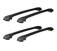 THUNDER CARRIER Black Roof Bars for VW Transporter T5 T6 T6.1 (2003-2026) | 4 Heavy-Duty Cross Bars for Side Rails | Metal Clamp & T-Track | 150kg Dynamic & 300kg Static Load Capacity